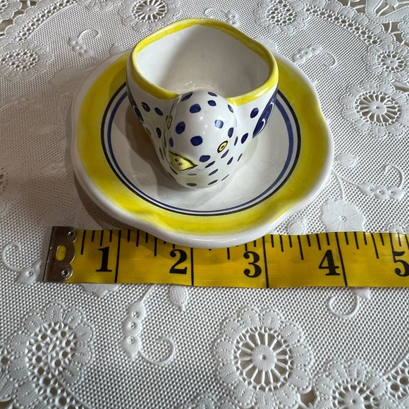 Pierre Deux 🇫🇷 Henriot Quimper Chicken Egg Coddler ~ Hand Painted - Picture 7 of 8